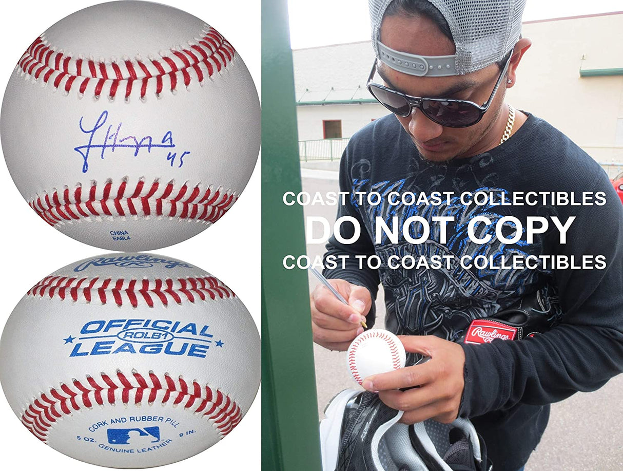 Jhoulys Chacin Boston Red Sox Rockies Brewers signed autographed baseball proof