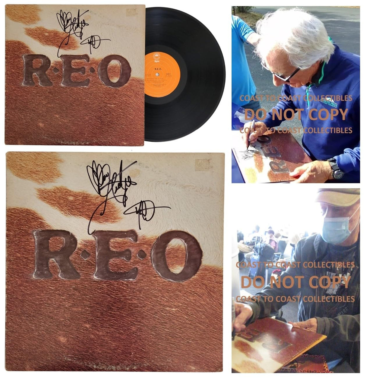 REO Speedwagon Signed R.E.O. Album Proof COA Autographed Vinyl Record