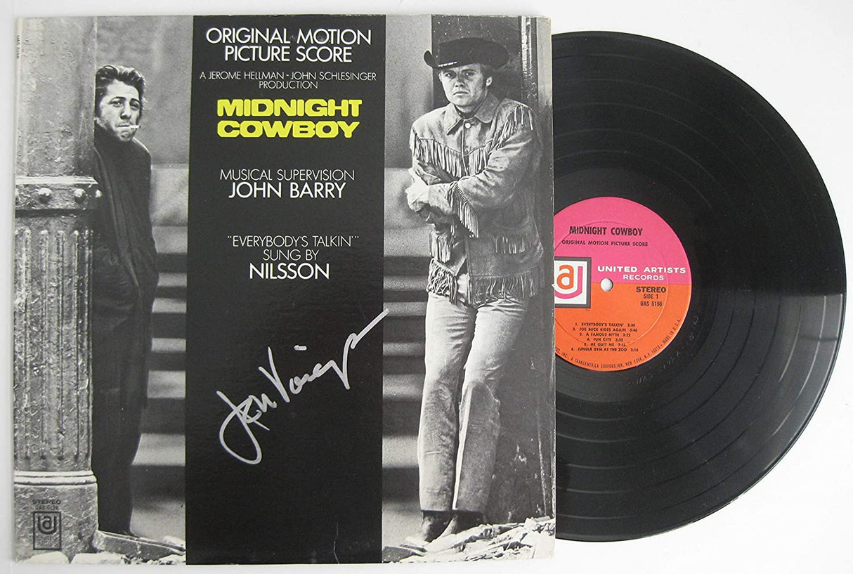 Jon Voight signed autographed Midnight Cowboy album vinyl record proof Beckett STAR
