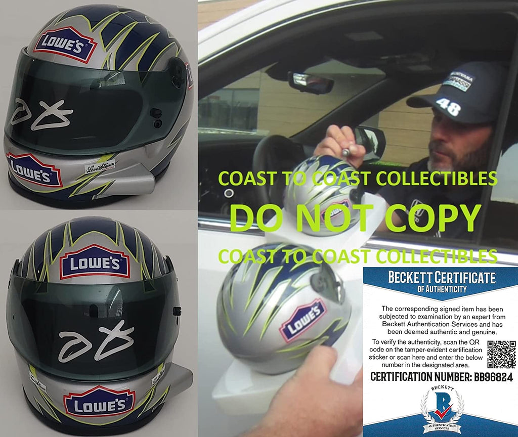 Jimmie Johnson #48 Nascar Driver signed autographed Mini helmet proof Beckett COA