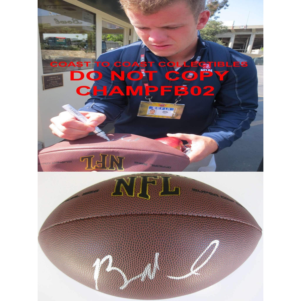 Ryan Nassib, New York Giants, Syracuse, Signed, Autographed, NFL Football, a COA with the Proof Photo of Ryan Signing Will Be Included