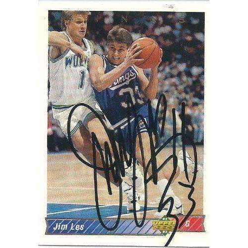 1992, Jim Les, Sacramento Kings, Signed, Autographed, Upper Deck Basketball Card, Card # 241,