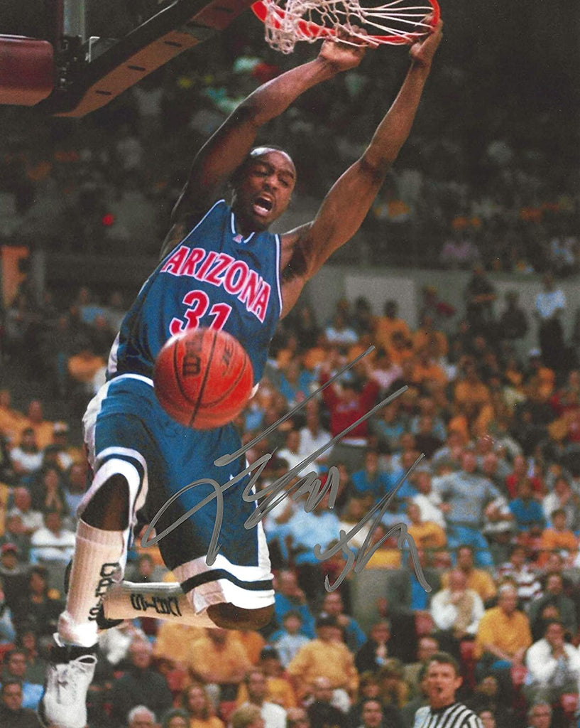 Jason Terry Arizona Wildcats autographed basketball 8x10 photo proof COA