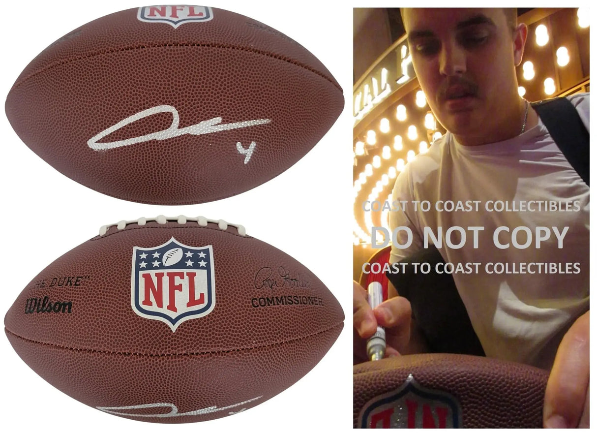Aidan O'Connell Signed Duke Football Proof COA Autographed Las Vegas Raiders Purdue
