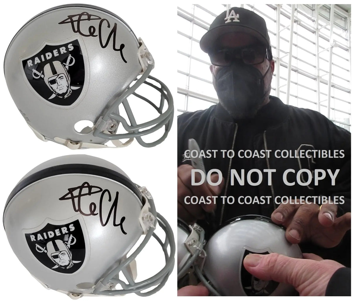 Ice Cube Signed Raiders Helmet Proof Autographed LA Oakland Vegas Los Angeles STAR