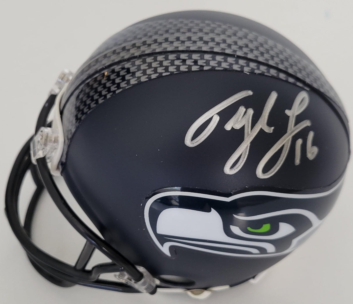 Tyler Lockett signed Seattle Seahawks mini football helmet proof COA autographed