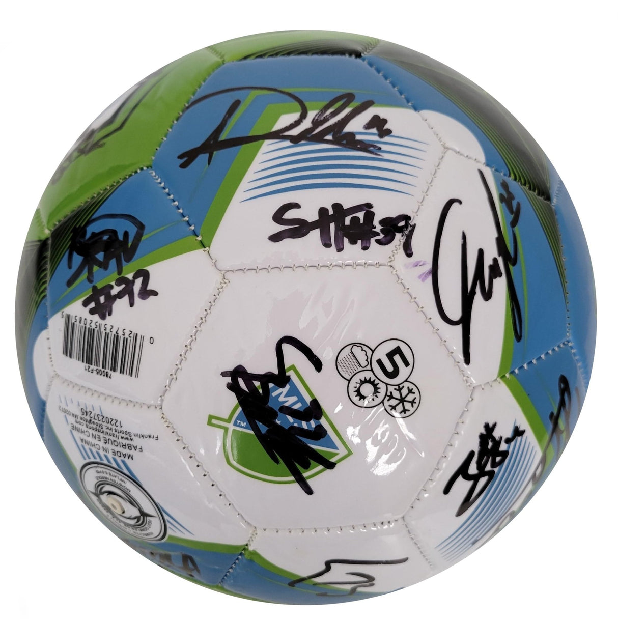 2023 Seattle Sounders FC team signed Logo soccer COA proof autographed