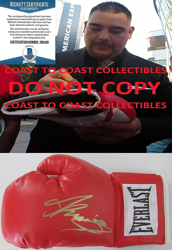 Andy Ruiz Jr Boxing Champion signed autographed boxing glove proof Beckett COA