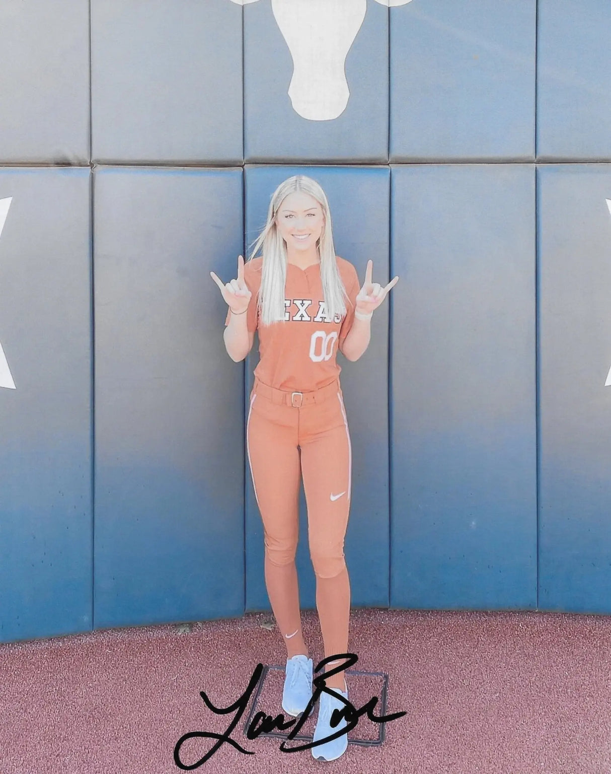 Lauren Burke signed Texas Longhorns 8x10 softball photo COA Proof autograhed Model, Star