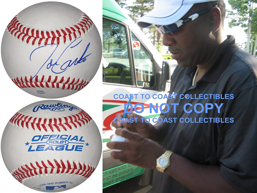 Joe Carter Toronto Blue Jays Indians signed autographed baseball COA exact proof