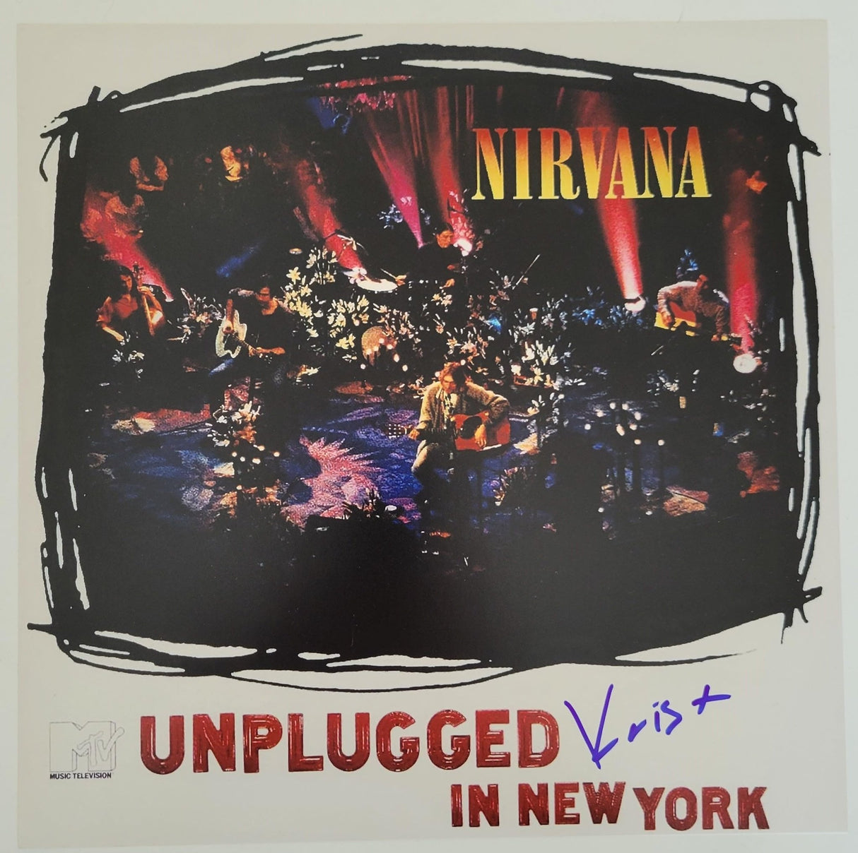 Krist Novoselic signed Nirvana Unplugged 12x12 album photo COA proof autographed