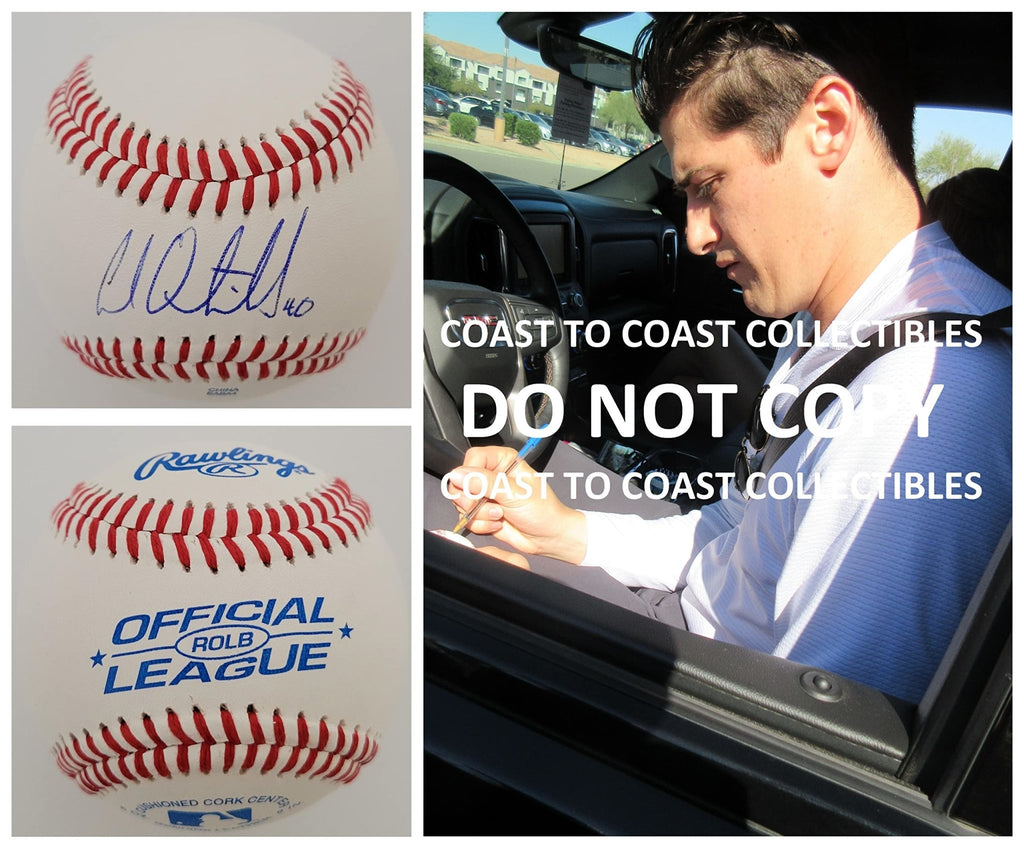 Cal Quantrill Cleveland Guardians San Diego Padres signed baseball COA proof