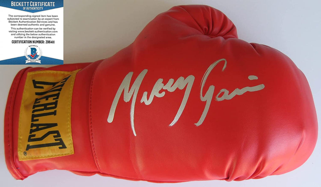 Mickey Garcia World champion boxer signed autographed boxing glove Beckett COA