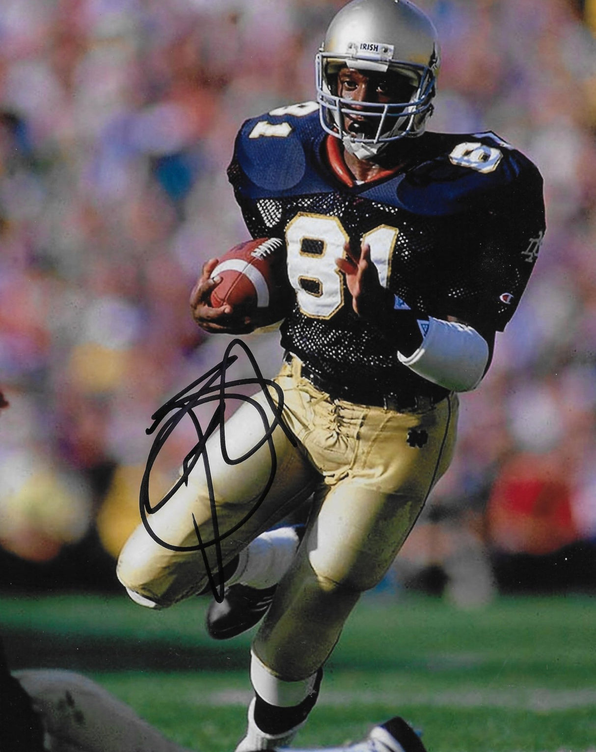 Tim Brown signed Notre Dame Fighting Irish football 8x10 photo COA proof Heisman