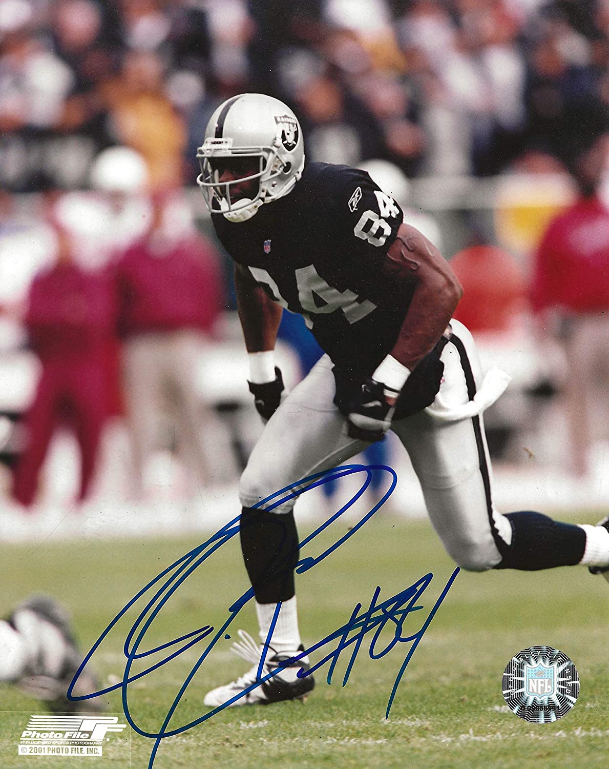 Jerry Porter autographed Oakland Raiders football 8x10 photo COA