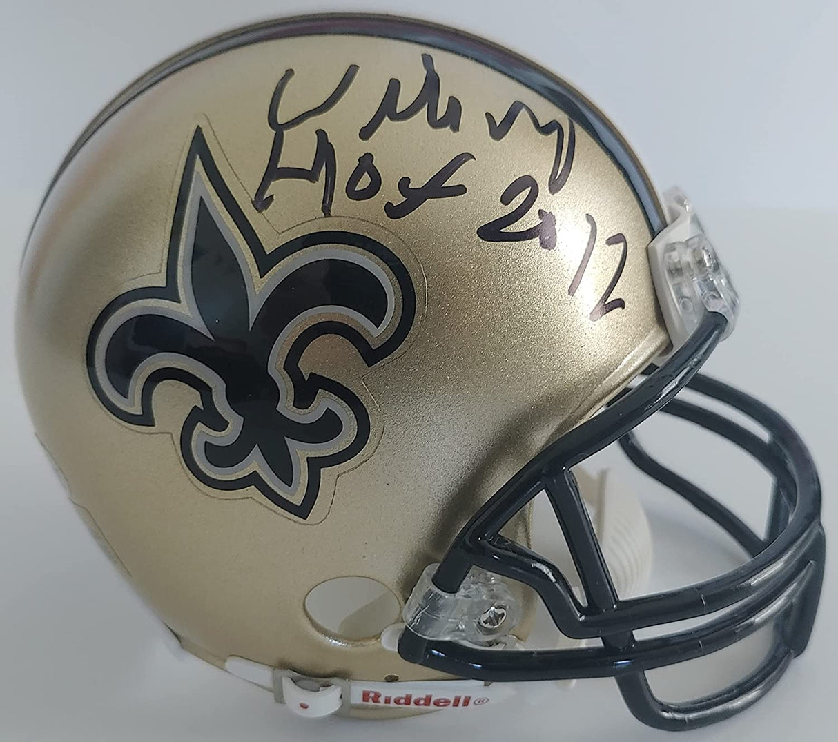 Willie Roaf signed autographed New Orleans Saints mini football helmet proof Beckett COA