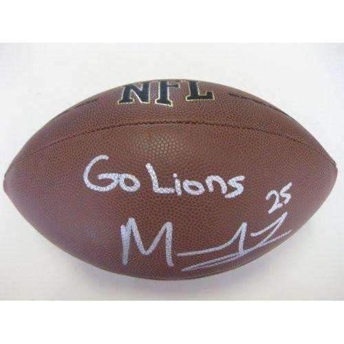 Mikel Leshoure, Detroit Lions, Illinois, Fighting Illini, Signed, Autographed, NFL Football, a COA with the Proof Photo of Mikel Signing Will Be Included