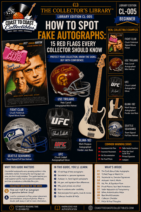 How to Spot Fake Autographs Collector's Library CL-005 cover by Coast to Coast Collectibles