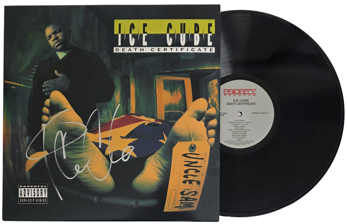 Ice Cube Signed Death Certificate Album Exact Proof COA Autographed Vinyl