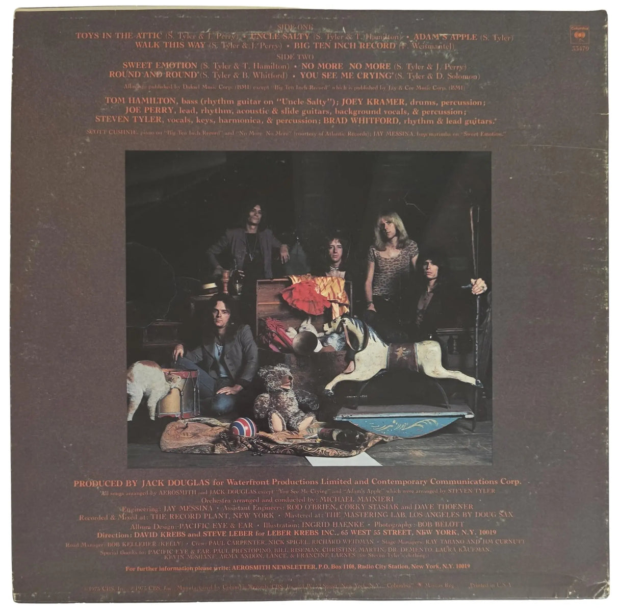 Steven Tyler Signed Aerosmith Toys in the Attic Album COA Proof Autographed Vinyl Record