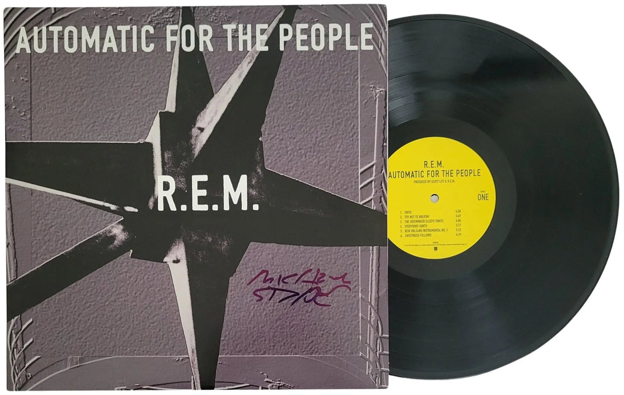 Michael Stipe Signed R.E.M Automatic For the People Album Proof COA Autographed Vinyl Record