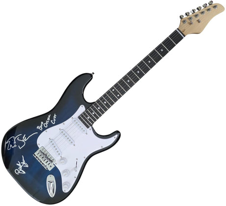 Blue Oyster Cult Signed Full Size Electric Guitar COA Proof Autographed Buck Dharma & Eric Bloom