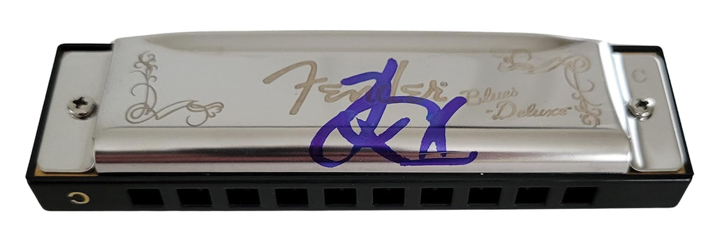 John Popper Blues Traveler Signed Fender Harmonica COA Exact Proof Autographed