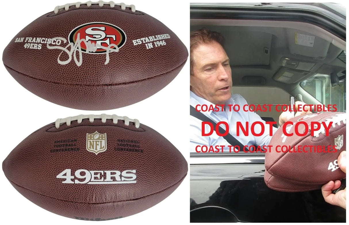 Steve Young Signed Logo Football COA Proof Autographed San Francisco 49ers