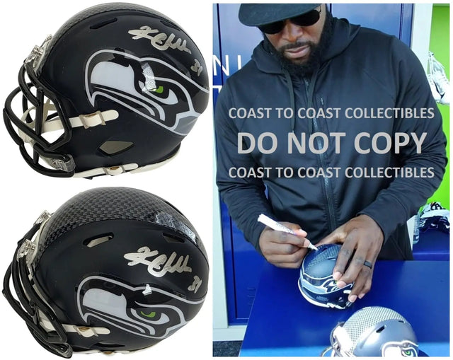 Kam Chancellor Signed Seahawks Mini Football Helmet Proof COA Autographed