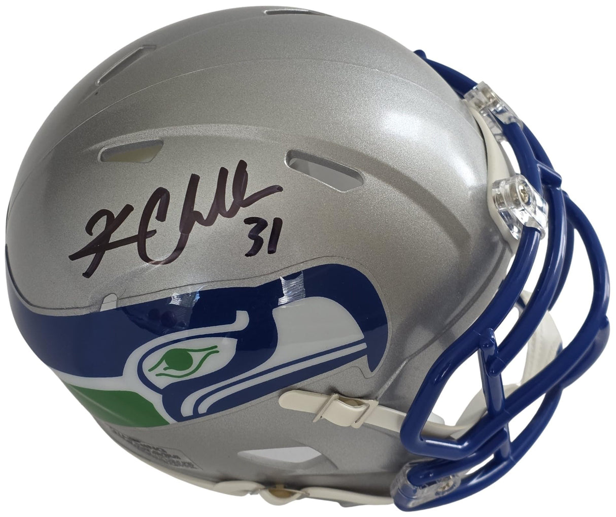Kam Chancellor Signed Mini Football Helmet Proof COA Autographed Seattle Seahawks Throwback Helmet