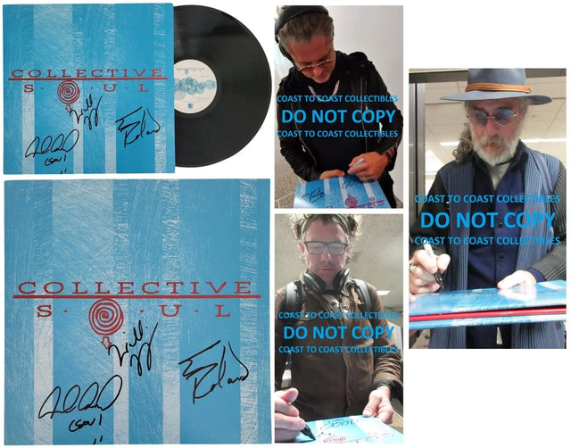Collective Soul Band Signed Album COA Proof Autographed Vinyl Record Ed Roland Dean Roland Will Turpin
