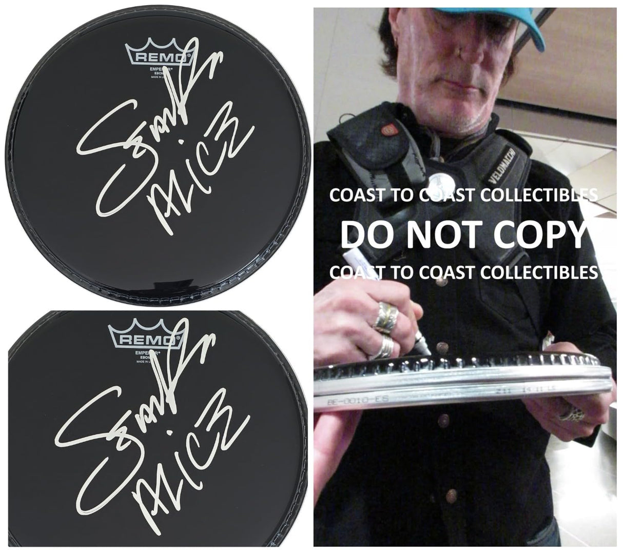 Sean Kinney Signed Remo Drumhead COA Proof Autographed Alice in Chains Drummer