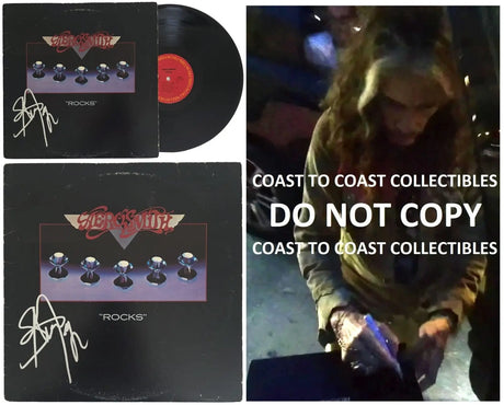 Steven Tyler Signed Aerosmith Rocks Album COA Proof Autographed Vinyl Record