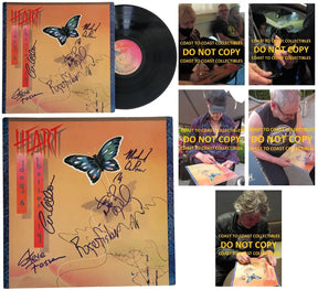 Nancy Wilson & Ann Wilson Signed Heart Dog & Butterfly Album Proof COA Autographed Vinyl Record STAR