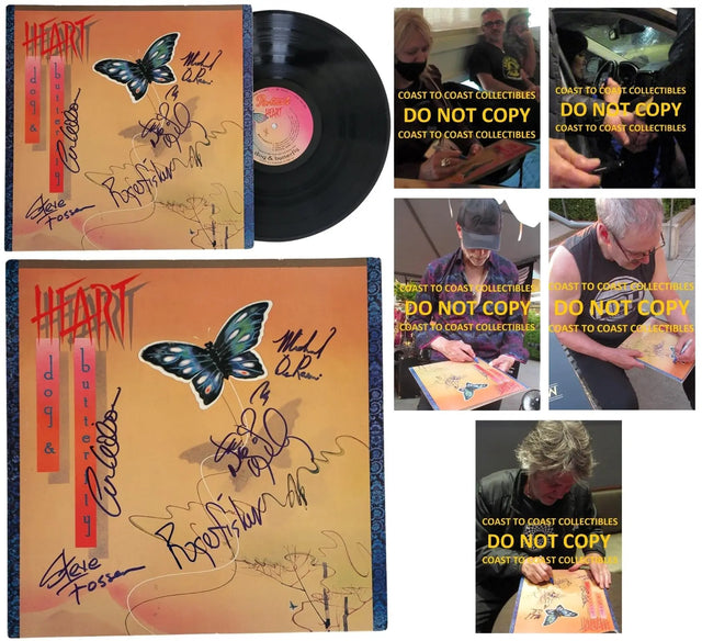 Nancy Wilson & Ann Wilson Signed Heart Dog & Butterfly Album Proof COA Autographed Vinyl Record STAR