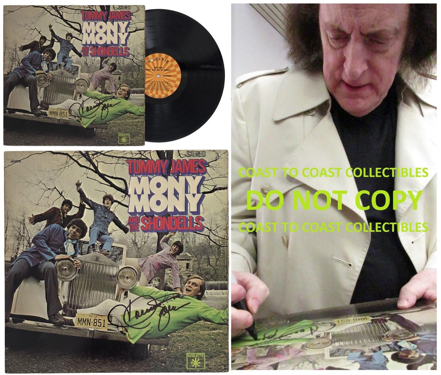Tommy James Signed Mony Mony Album COA Exact Proof Autographed Vinyl Record