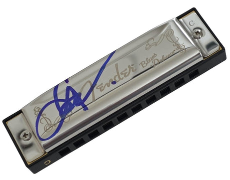John Popper Blues Traveler Signed Fender Harmonica COA Exact Proof Autographed
