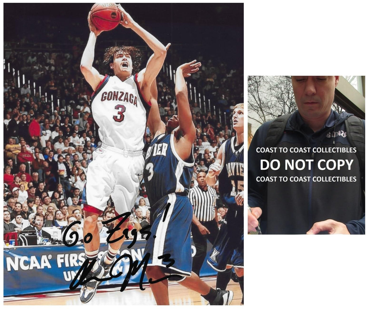 Adam Morrison Signed 8x10 Photo COA Proof Autographed Gonzaga Bulldogs basketball..