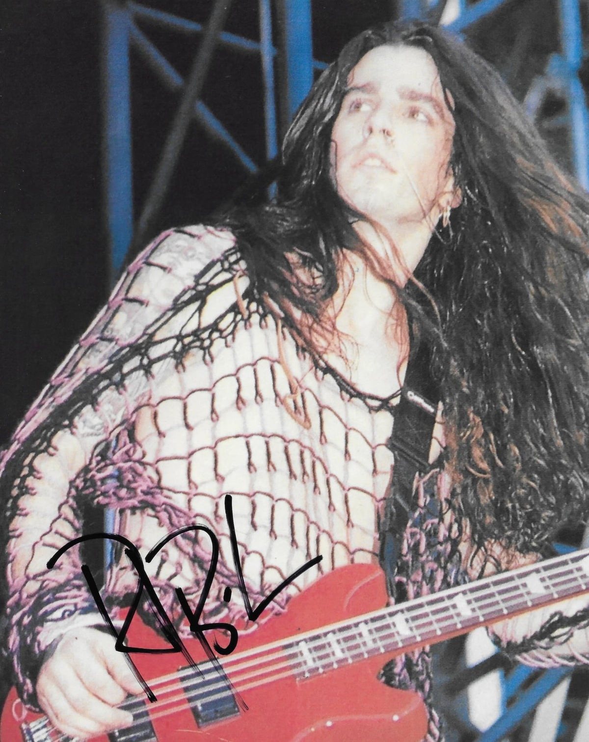 Rachel Bolan Skid Row Bassist Signed 8x10 Photo COA Exact Proof Autographed