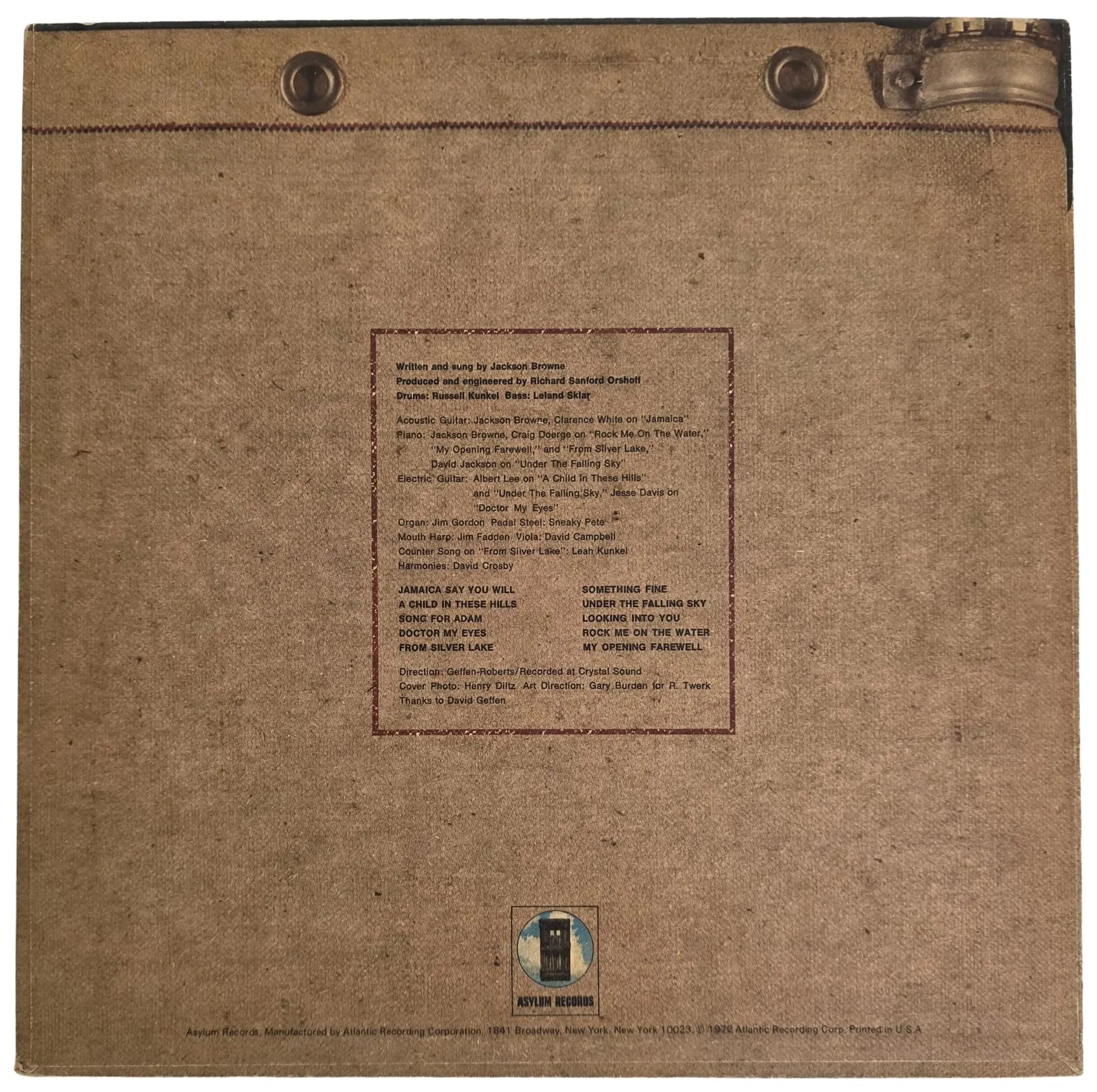 Jackson Browne Signed Album COA Exact Proof Henry Diltz Autographed Vinyl Record Auto