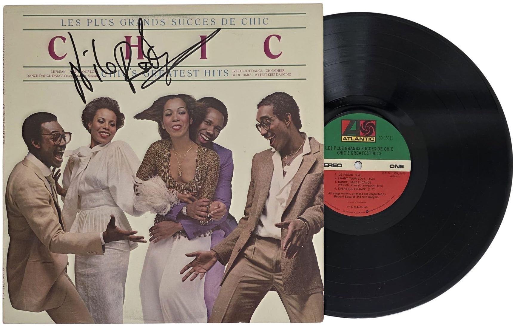 Nile Rodgers Signed Chic Greatest Hits Album COA Exact Proof Autographed Vinyl Record