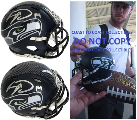 Sam Darnold Signed Seattle Seahawks Mini Football Helmet COA Exact Proof Autographed