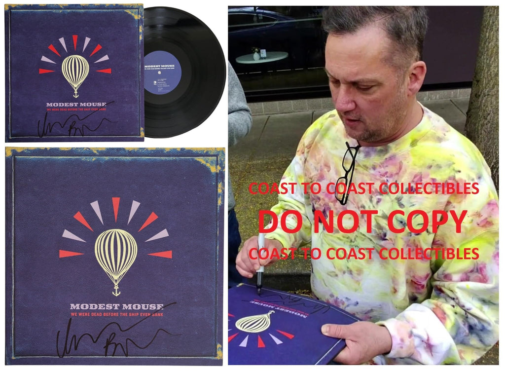 Isaac Brock Signed Modest Mouse We Were Dead Before The Ship Even Sank Album Vinyl Record Proof COA Autographed