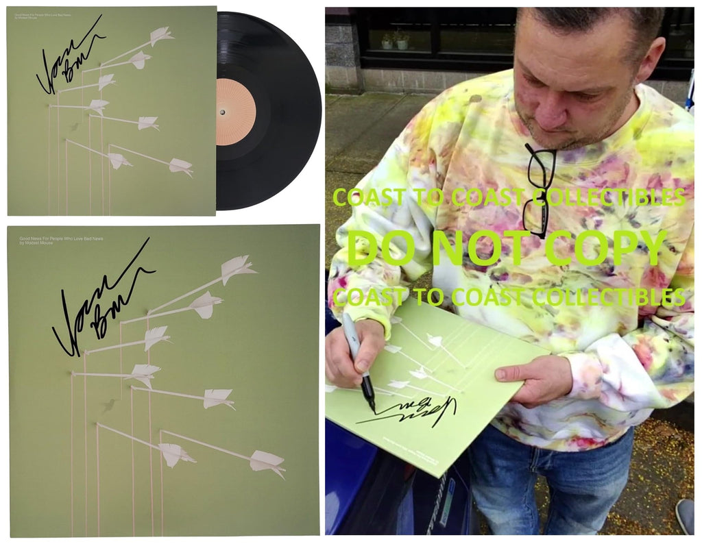 Isaac Brock Signed Modest Mouse Good News For People Who Love Bad News Album Vinyl Record Proof COA Autographed
