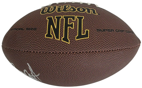 Bruce Smith Signed Football Proof COA Autographed Buffalo Bills Virginia Tech