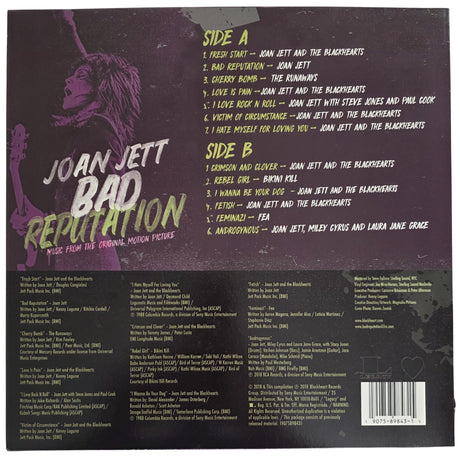 Joan Jett Signed Bad Reputation Album COA Exact Proof Autographed Vinyl Record
