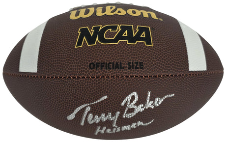Terry Baker Signed Football Proof COA Autographed Oregon State Beavers Heisman
