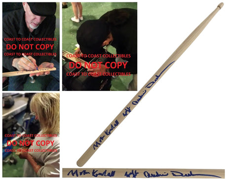 Great White Band Signed Drumstick COA Exact Proof Autographed Rock Band..