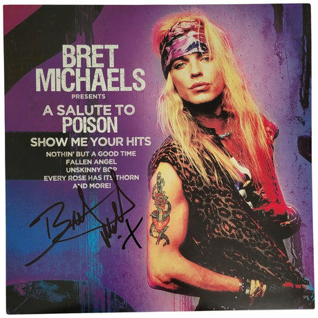 Bret Michaels Signed Poison Show Me Your Hits Album COA Proof Autographed Vinyl Record