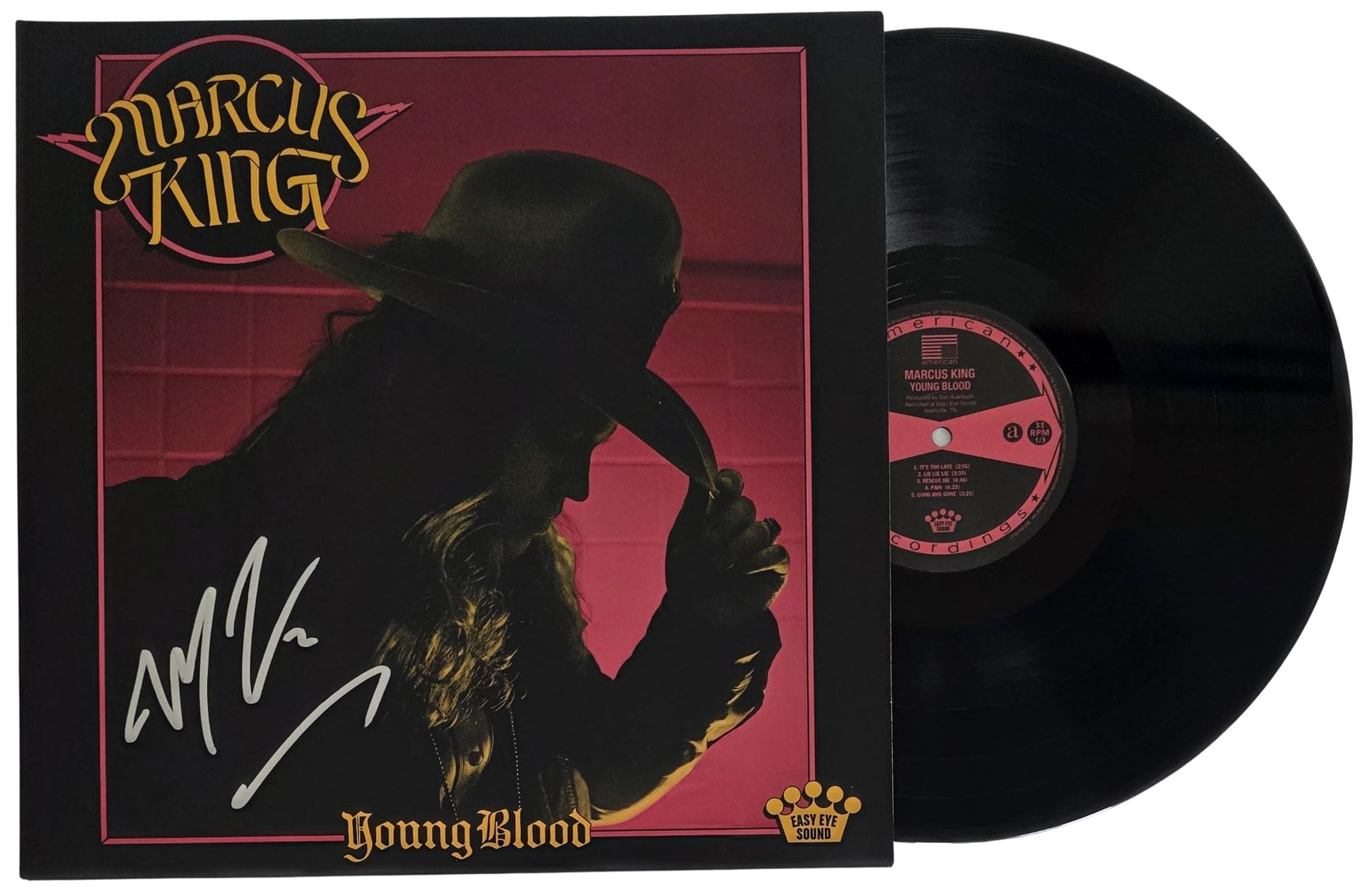 Marcus King Signed Young Blood Album COA Exact Proof Autographed Vinyl Record